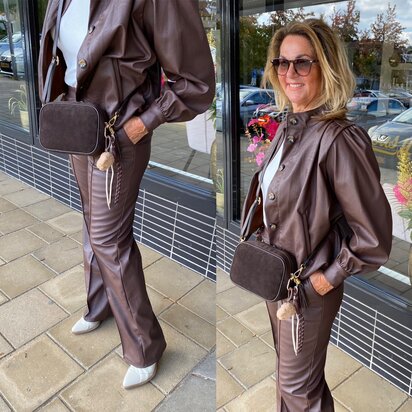 Chastar pu broek bruin