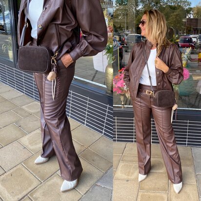 Chastar pu broek bruin