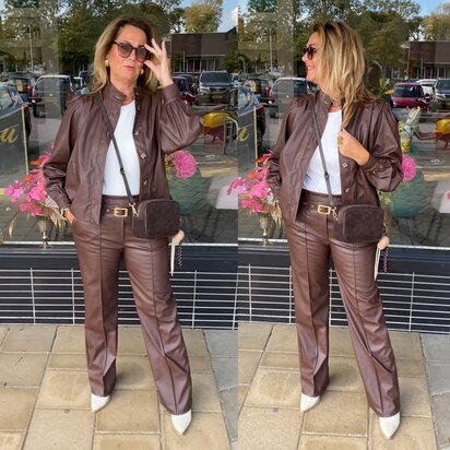 Chastar pu broek bruin