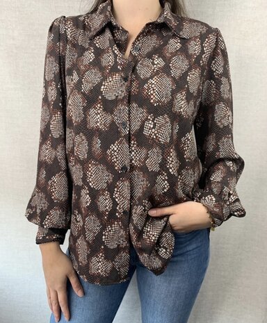 SNAKE blouse - bruin