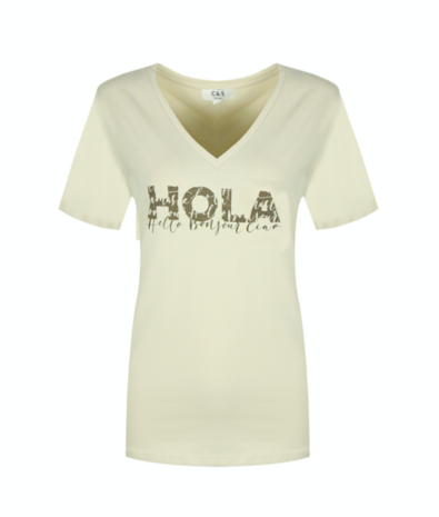 C&S Flora T-shirt Zand