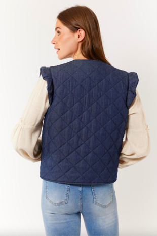 G Maxx - Alette Gilet Denim donkerblauw
