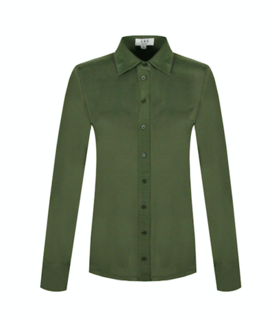 C&S Dacia Blouse Gewassen Groen