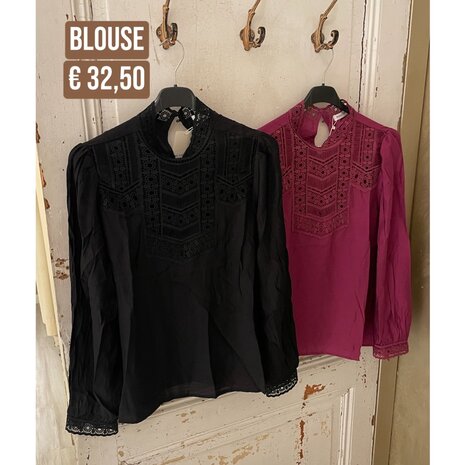 Alette blouse - zwart