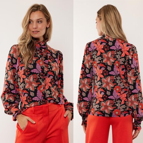 G Maxx Blouse bette zwart poppy