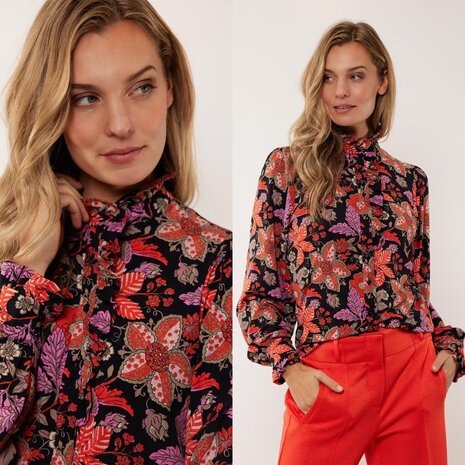 G Maxx Blouse bette zwart poppy