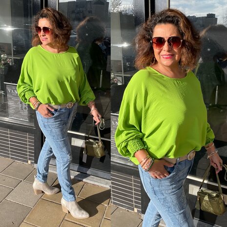 Denise top blouse - lime