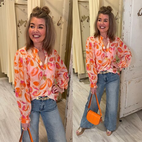 Lara Florien blouse - oranje