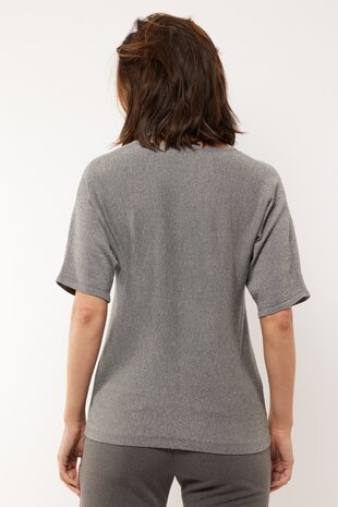 55. G Maxx Edlin fijngebreide top gray melange
