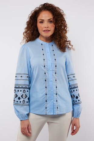 C&S Cascade blouse ice blue
