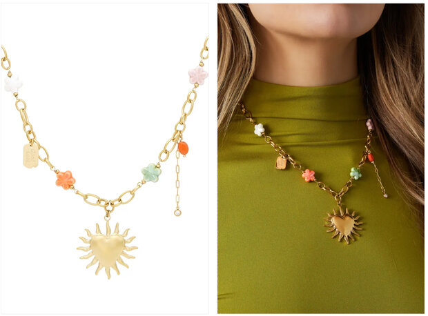Charm couture ketting - Goud kleur