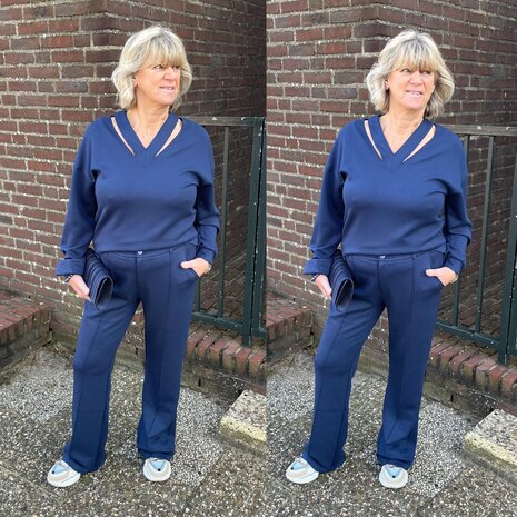 C&S Lilliane top navy blue