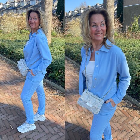 C&S Corby jacket ice blue