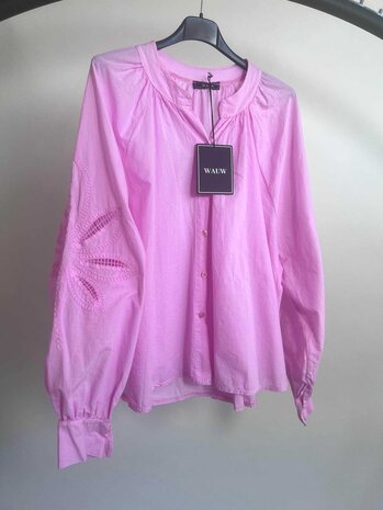 Kitty katoen blouse - roze