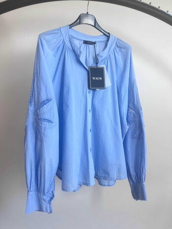 Kitty katoen blouse - blauw