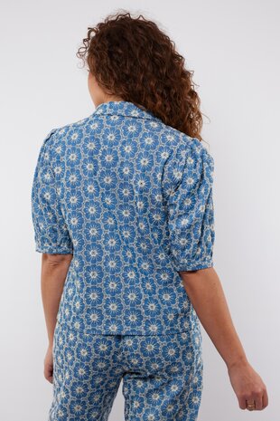 C&S Sevilla blouse denim mid blue