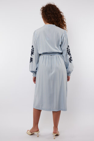 C&S Rennes dress tiger eye/light blue