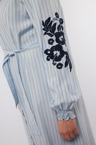 C&S Rennes dress tiger eye/light blue