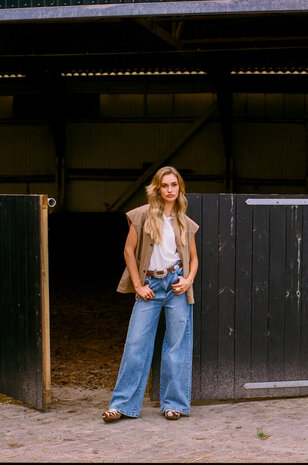 Fluresk Raquel pants denim mid blue