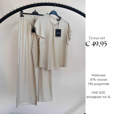 Tessa tweedelige set beige