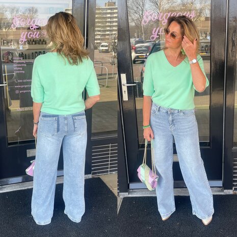 Fluresk Raquel pants denim mid blue