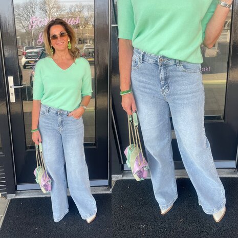 Fluresk Raquel pants denim mid blue
