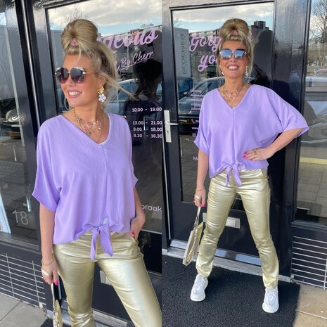 Classic Knoop top lila