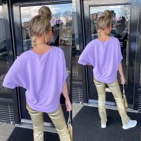 Classic Knoop top lila