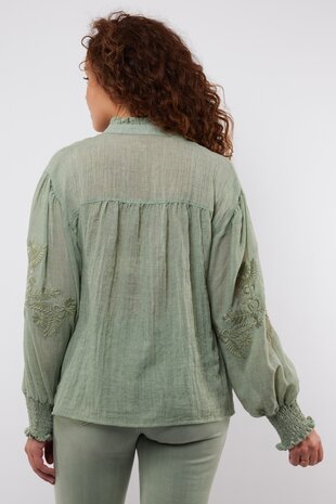 C&S Nancay blouse jade green