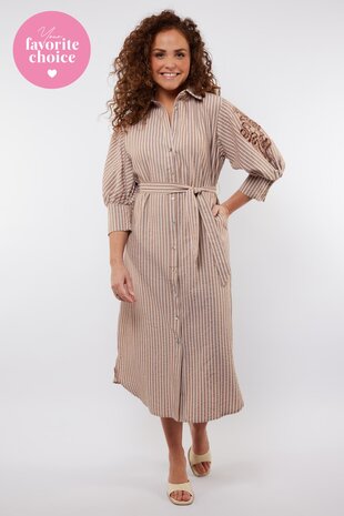 C&S Nantes dress offwhite/tiger eye