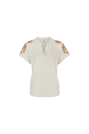 C&S Granville top offwhite/tiger eye