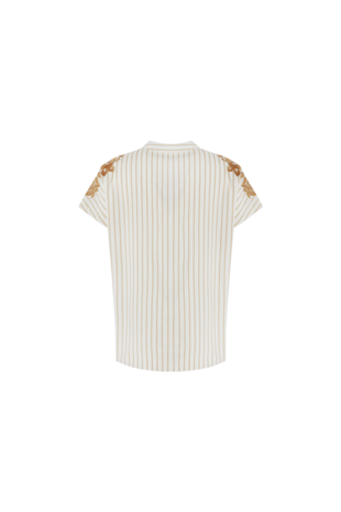 C&S Granville top offwhite/tiger eye