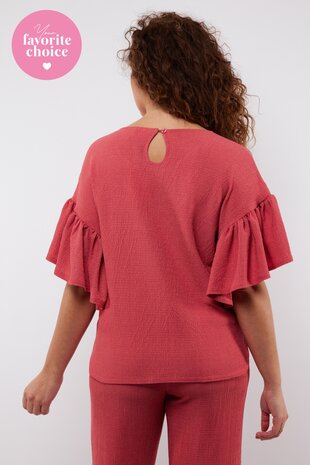 C&S Sam top slate rose