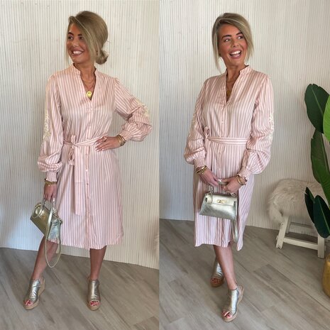 C&S Rennes dress ballet pink/sand