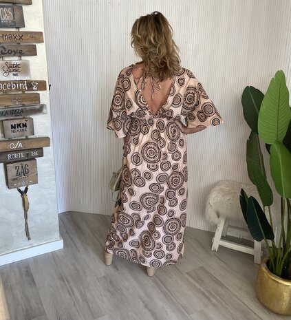 Marisa summer dress bruin/beige