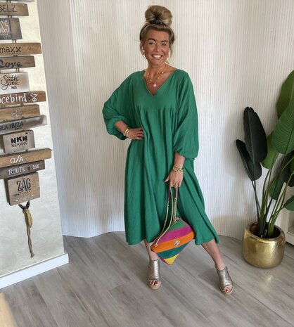 Zenna jurk hard groen