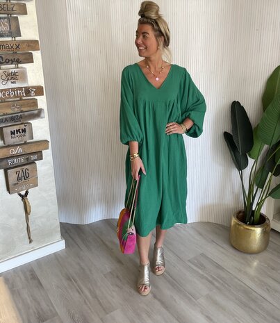 Zenna jurk hard groen