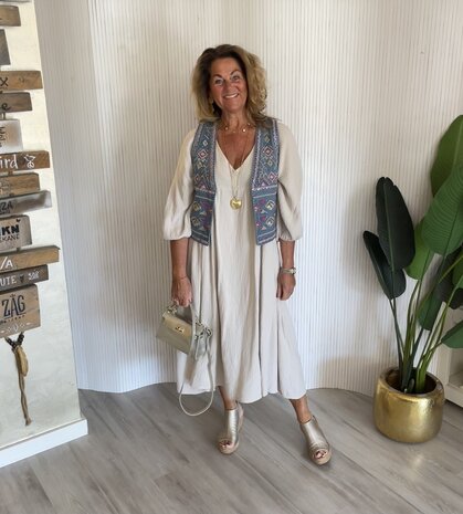 Zenna jurk beige