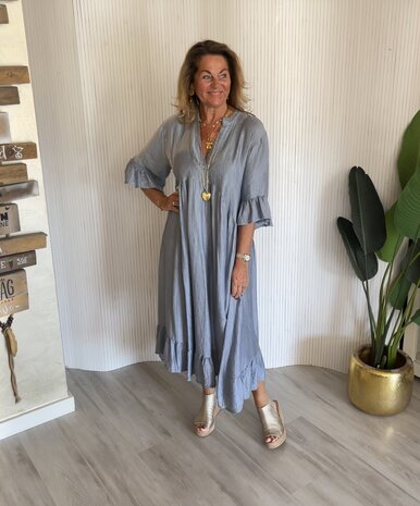 Elisabeth jurk denim blauw