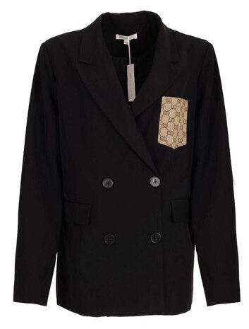 Azzurro Oversized blazer zwart