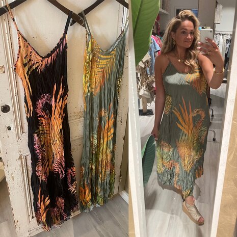 Diana jurk palm army