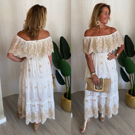 Maria Boho jurk offwhite