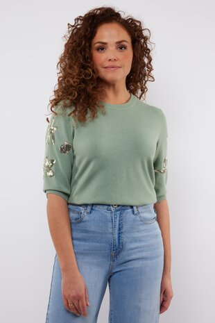 C&S Mylo sweater jade green