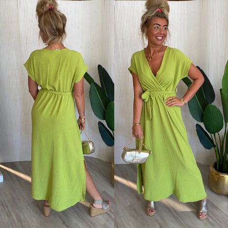 Azzurro Noami jurk lime