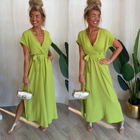 Azzurro Noami jurk lime