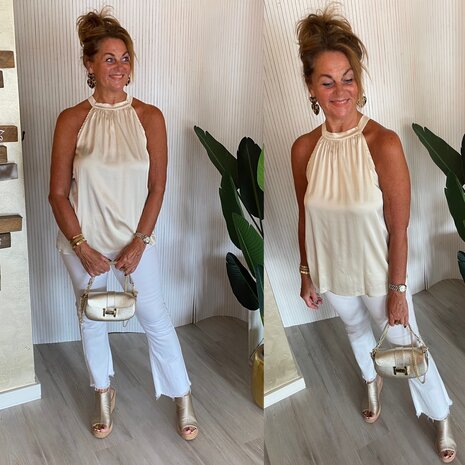mila knoop top - champagne 