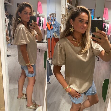 Bella top -  champagne