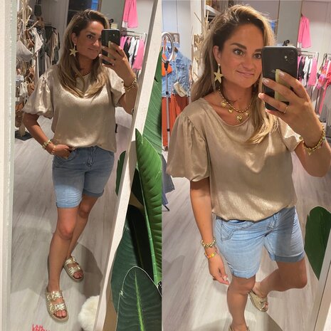 Bella top -  champagne