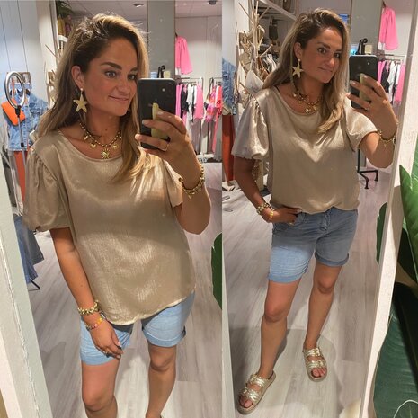 Bella top -  champagne