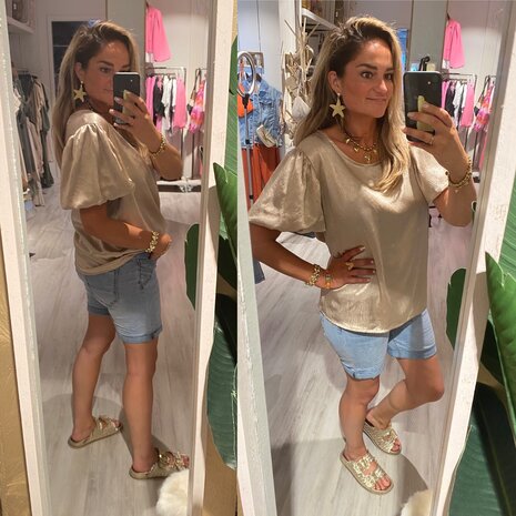 Bella top -  champagne